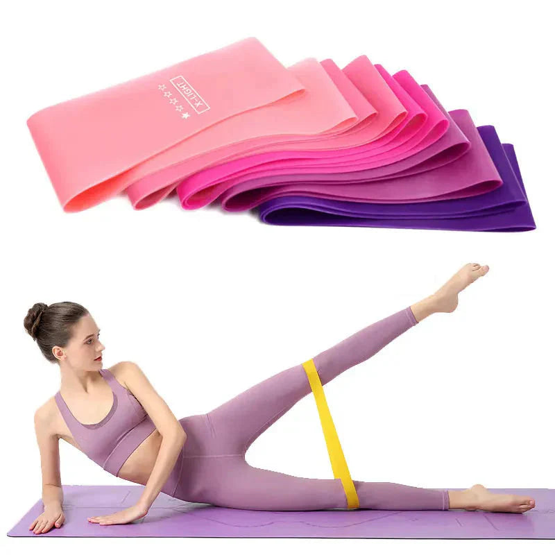 Elastic Resistance Bands Set Yoga, Pilates & Strength Training