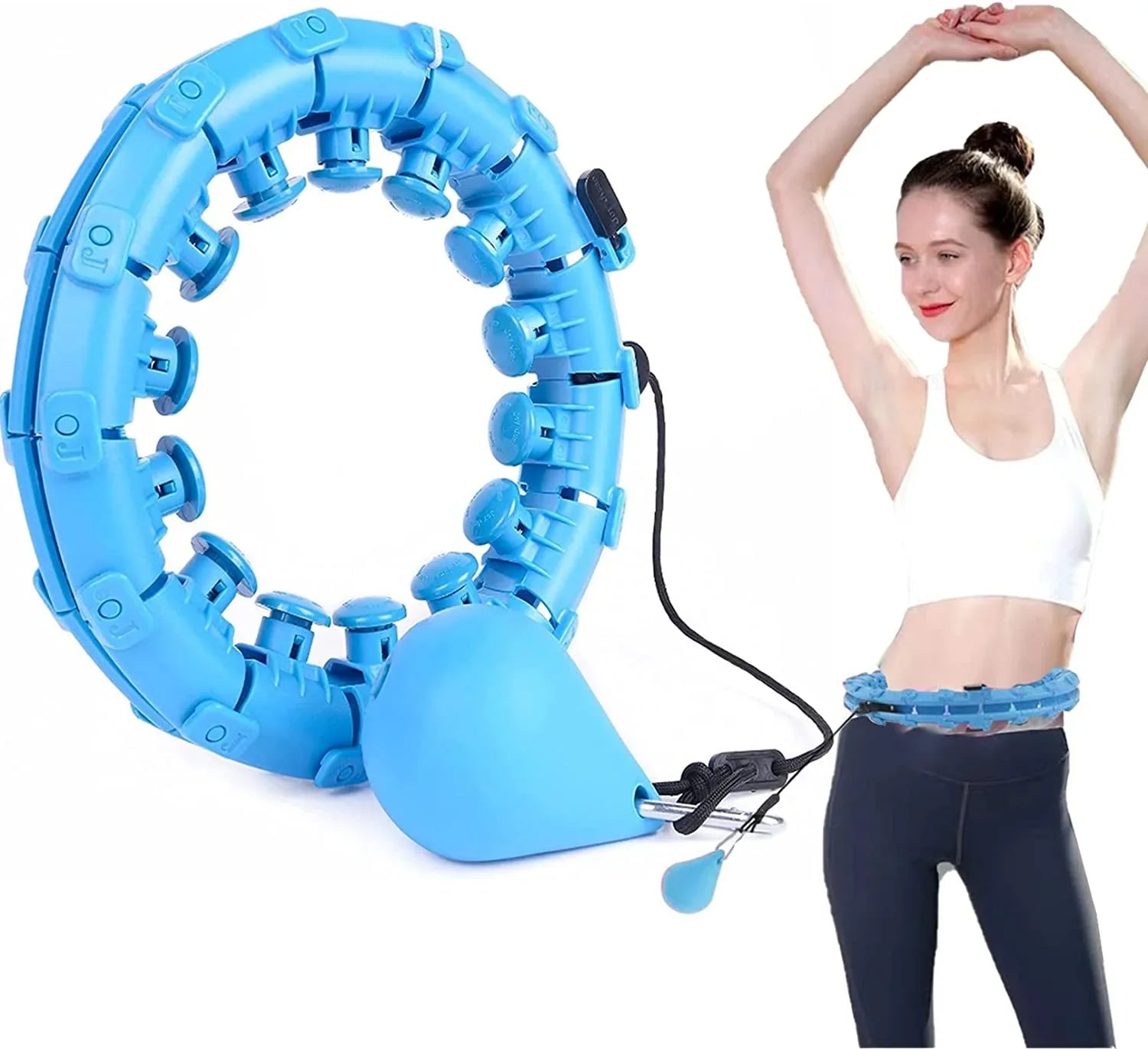 Adjustable Weighted Hula Hoop Fitness & Weight Loss Tool