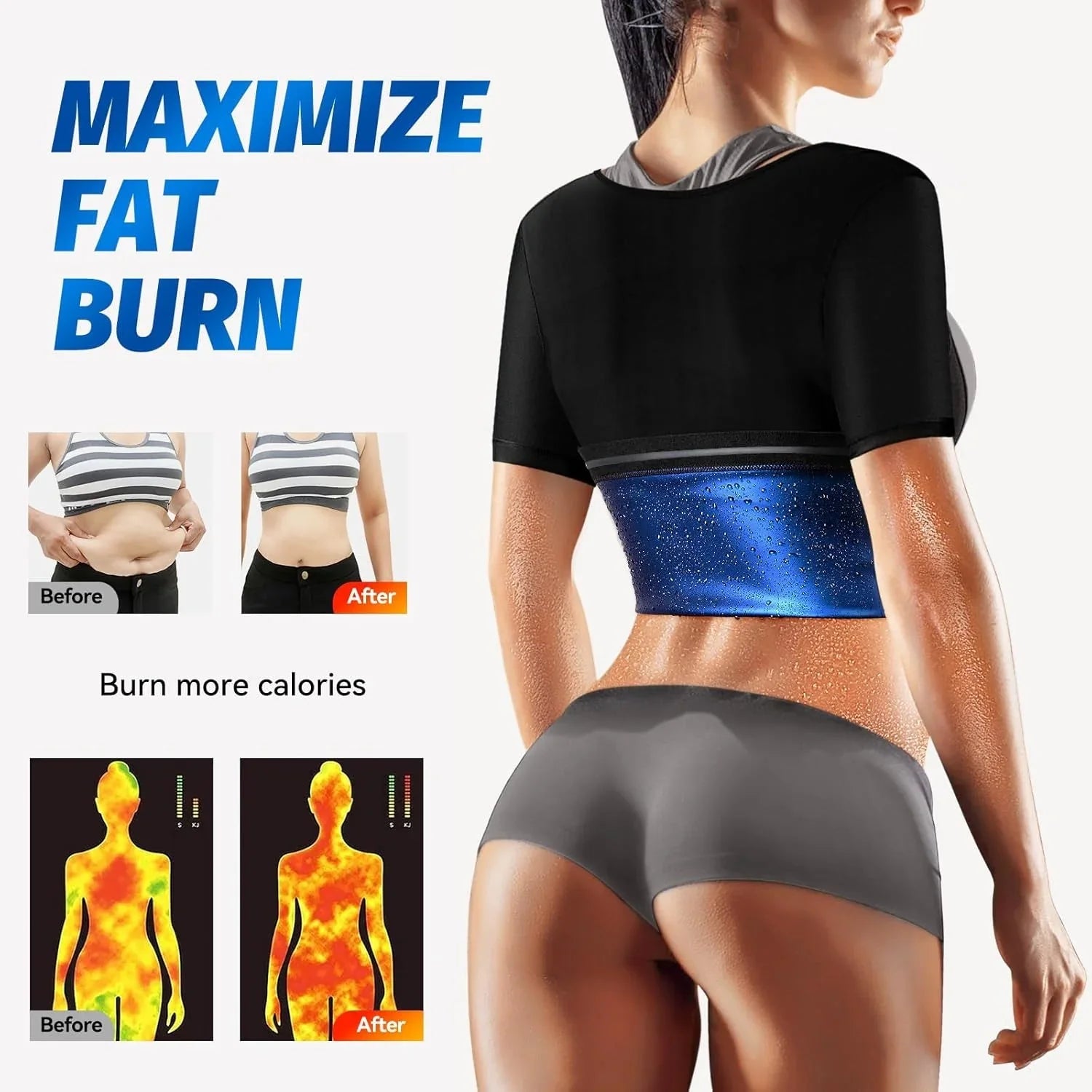 Womens Sauna Suit Weight Loss & Sweat-Boosting Fitness Wear
