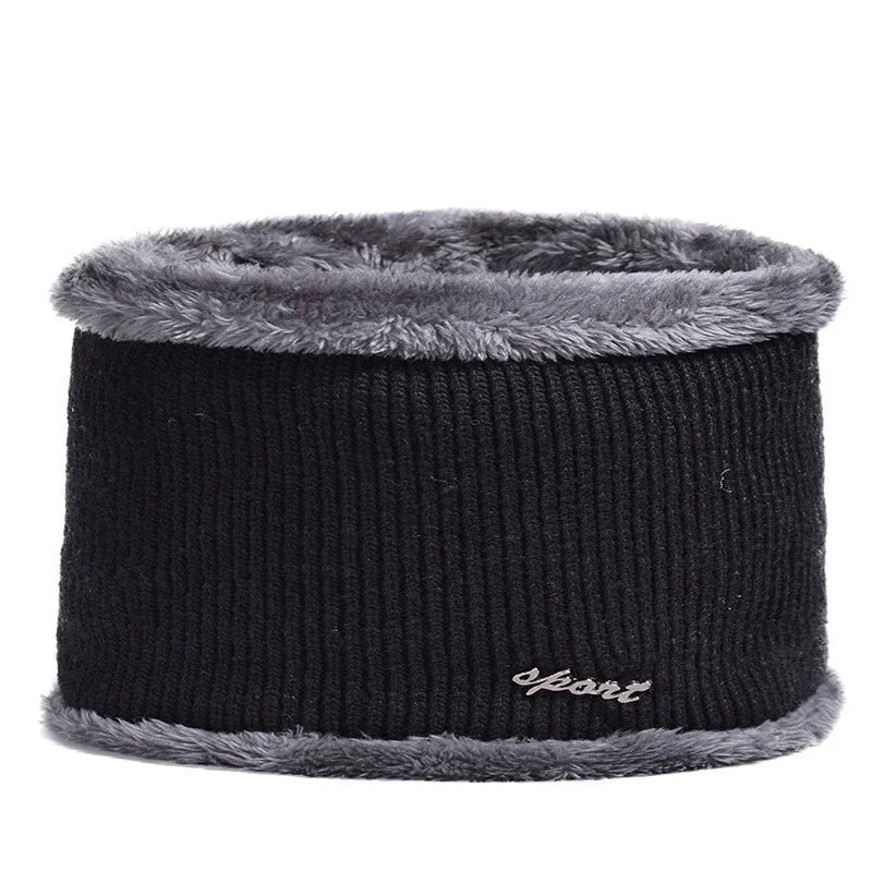 Winter Mens Knitted Hat Warm Outdoor & Cycling Cap