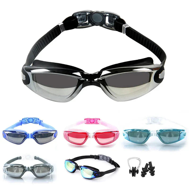 Anti-Fog Swimming Goggles Adjustable UV Protection for Adults & Kids