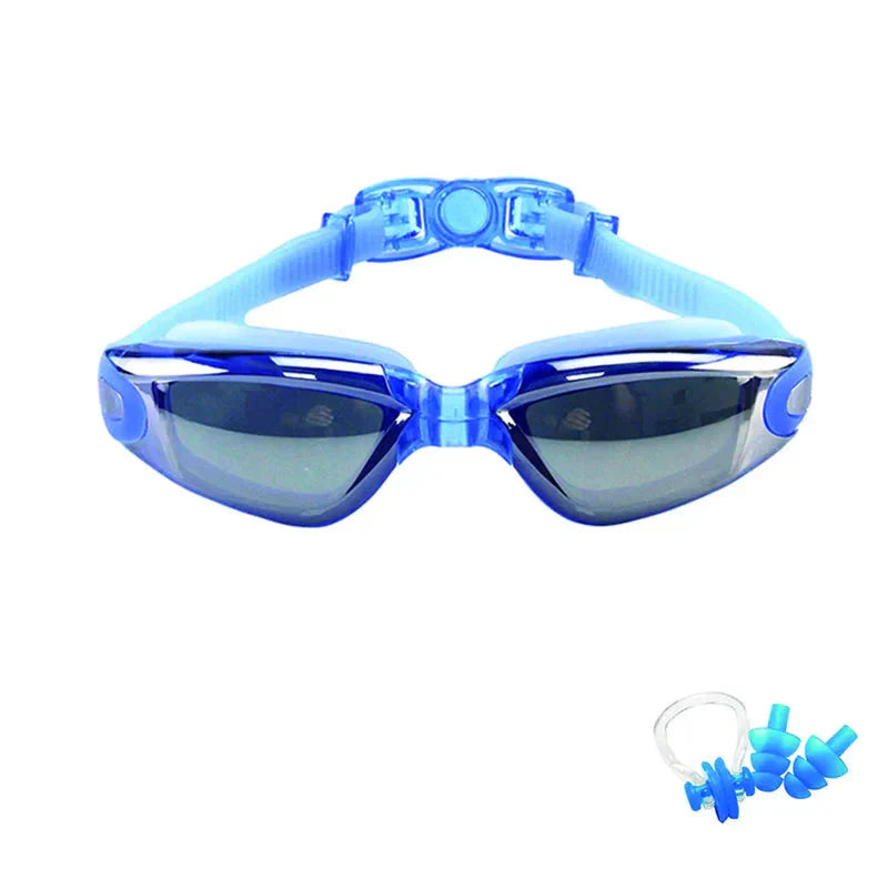 Anti-Fog Swimming Goggles Adjustable UV Protection for Adults & Kids