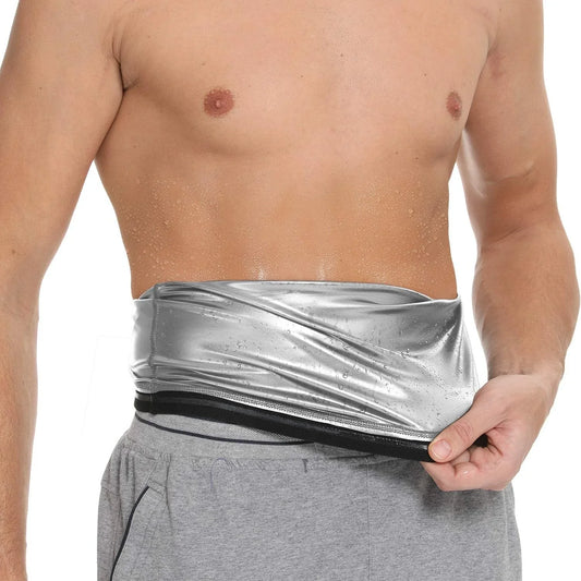 Mens Sauna Waist Trimmer Belt Fat Burning & Core Support