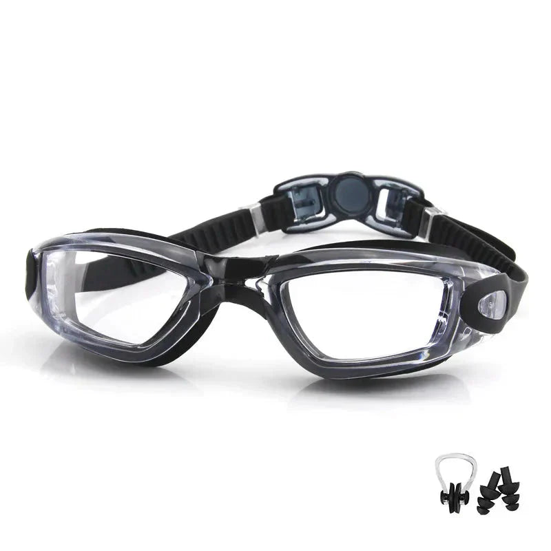 Anti-Fog Swimming Goggles Adjustable UV Protection for Adults & Kids