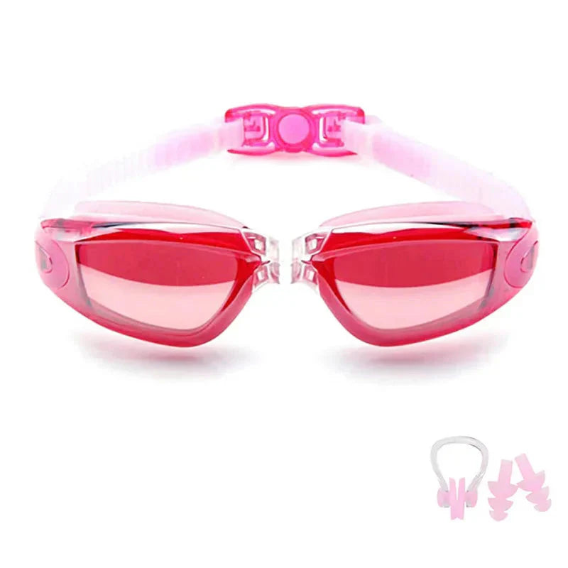 Anti-Fog Swimming Goggles Adjustable UV Protection for Adults & Kids
