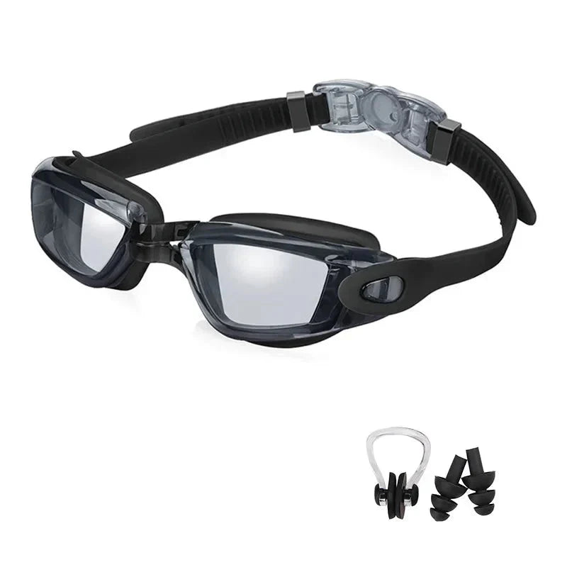 Anti-Fog Swimming Goggles Adjustable UV Protection for Adults & Kids