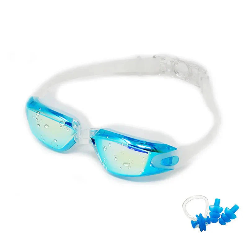 Anti-Fog Swimming Goggles Adjustable UV Protection for Adults & Kids