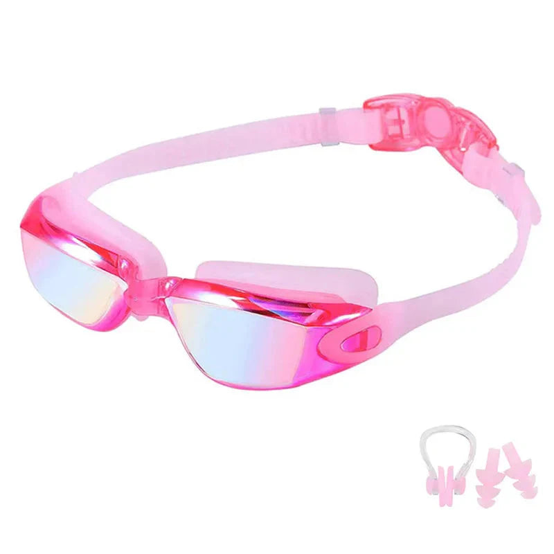 Anti-Fog Swimming Goggles Adjustable UV Protection for Adults & Kids