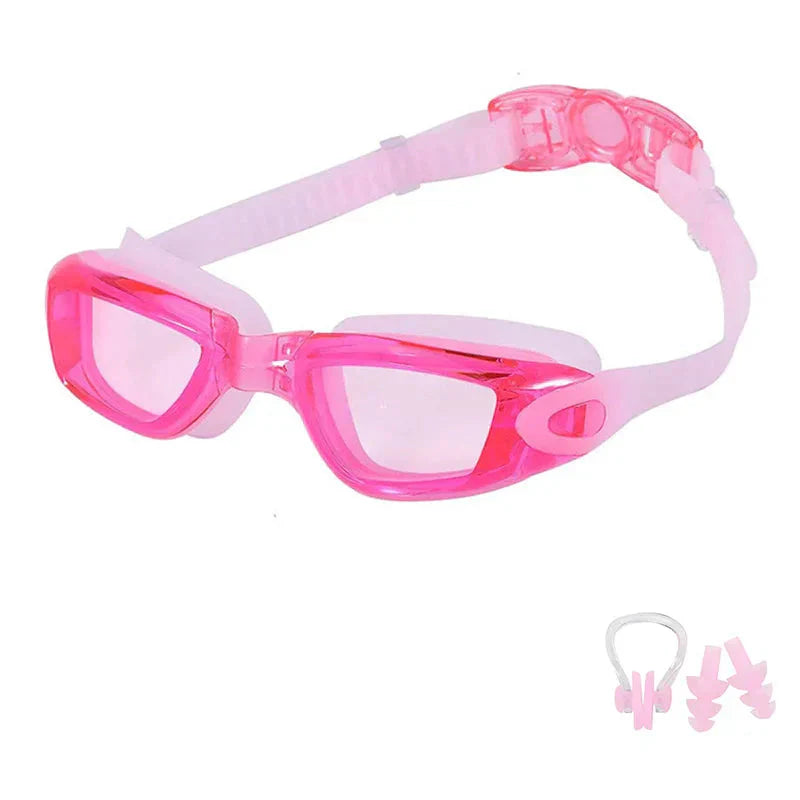 Anti-Fog Swimming Goggles Adjustable UV Protection for Adults & Kids