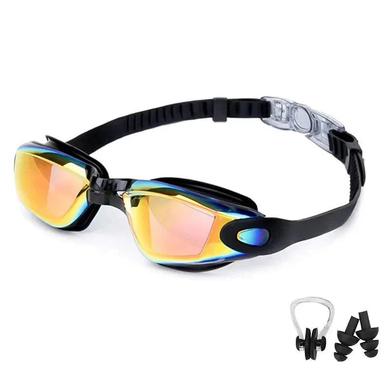 Anti-Fog Swimming Goggles Adjustable UV Protection for Adults & Kids