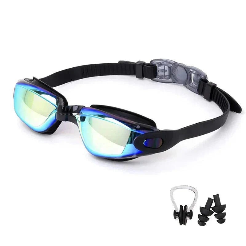 Anti-Fog Swimming Goggles Adjustable UV Protection for Adults & Kids