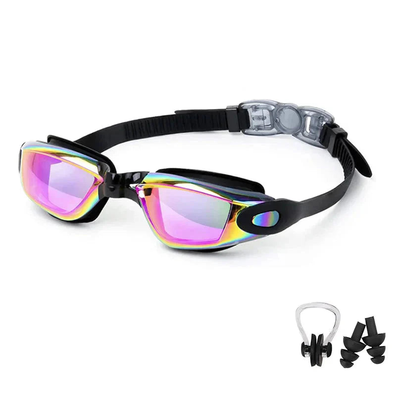 Anti-Fog Swimming Goggles Adjustable UV Protection for Adults & Kids